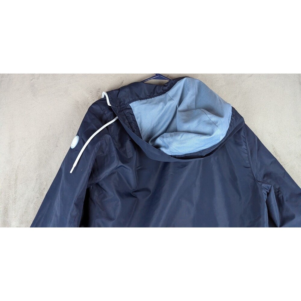 MICHAEL KORS MIDNIGHT BLUE S LOGO TAPE HOODED WOVEN WINDBREAKER JACKET MENS - Picture 9 of 14